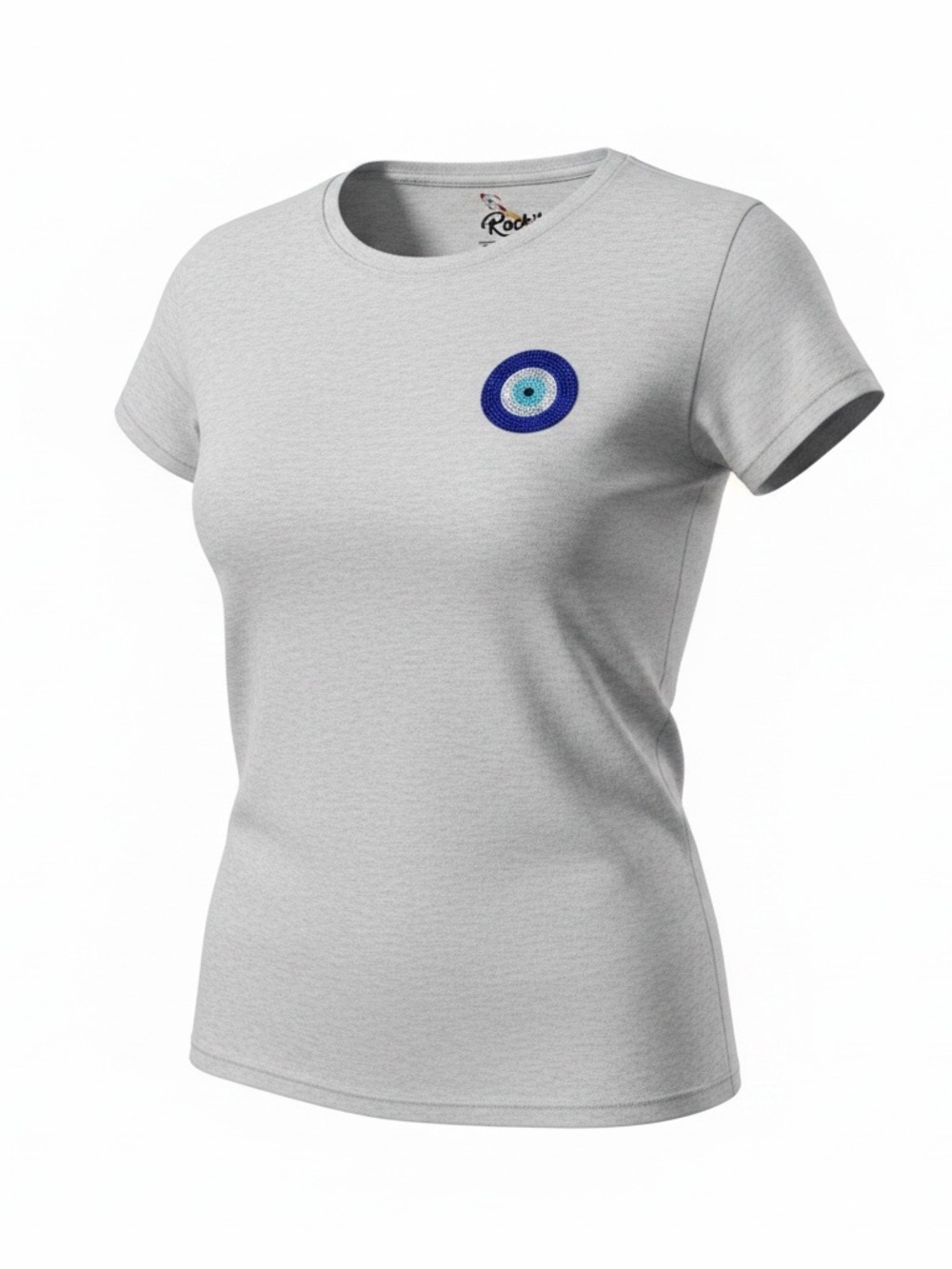 New Evil Eye top. Medium. Gray.